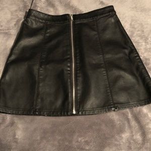 Faux leather skirt
